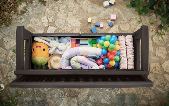 Patio 60 Gallon Outdoor Storage Bench - Brown