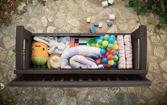 Patio 60 Gallon Outdoor Storage Bench - Brown