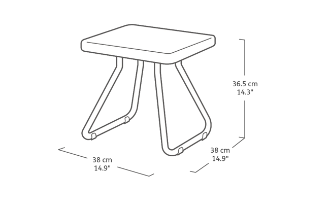 Rio 3-Piece Patio Seating Set - Graphite