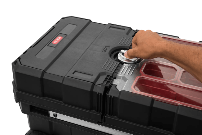 Masterloader Rolling Tool Box with Cantilever Organizer - Black