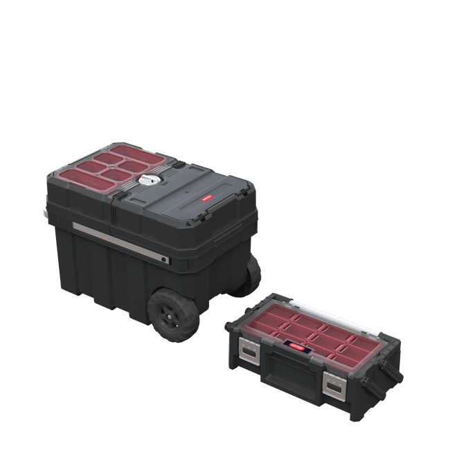 Masterloader Rolling Tool Box with Cantilever Organizer - Black