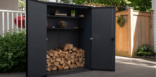 Signature Vertical Storage Shed - Walnut Brown