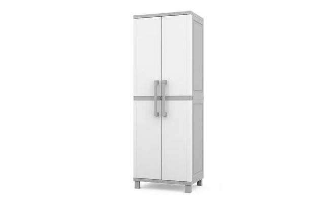 Utility Garage Storage Cabinet - Smoky White