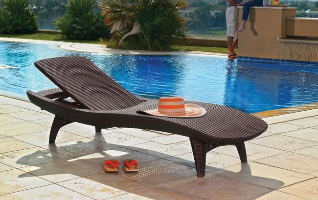 Pacific Chaise Sun Lounger Set of 2 - Brown