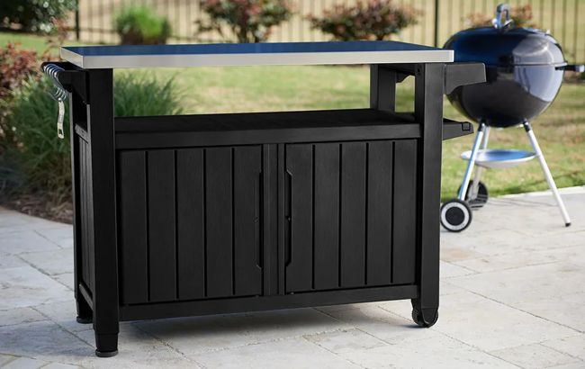 Unity XL Outdoor Kitchen Cart with Storage - Graphite