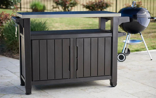 Unity XL Outdoor Kitchen Cart with Storage - Brown