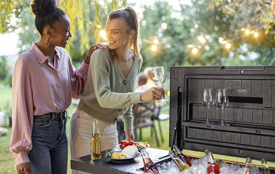 Patio Cooler & Beverage Cart - Graphite