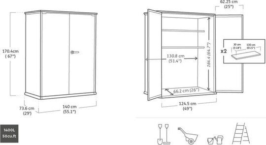 Signature Vertical Storage Shed - Walnut Brown