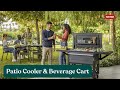 Patio Cooler & Beverage Cart - Graphite