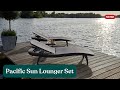 Pacific Chaise Sun Lounger Set of 2 - Brown