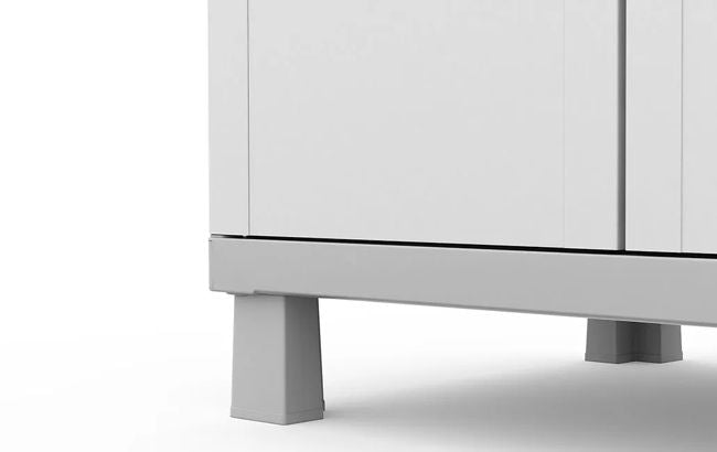 Utility Garage Storage Cabinet - Smoky White