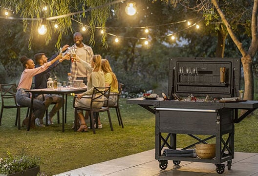 Patio Cooler & Beverage Cart - Graphite