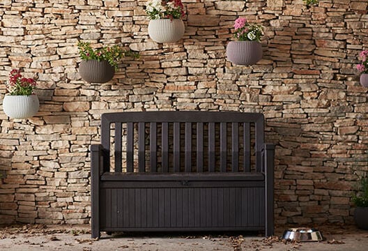 Patio 60 Gallon Outdoor Storage Bench - Brown