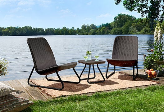 Rio 3-Piece Patio Seating Set - Graphite