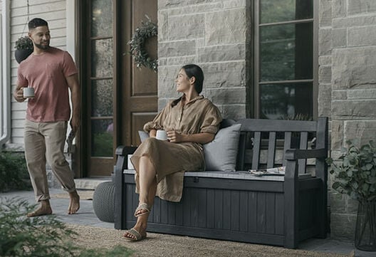 Solana 70 Gallon Outdoor Storage Bench - Brown