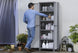 Utility Garage Storage Cabinet - Smoky White