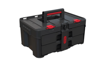 Stack & Roll 2 Drawer Tool Box - Black