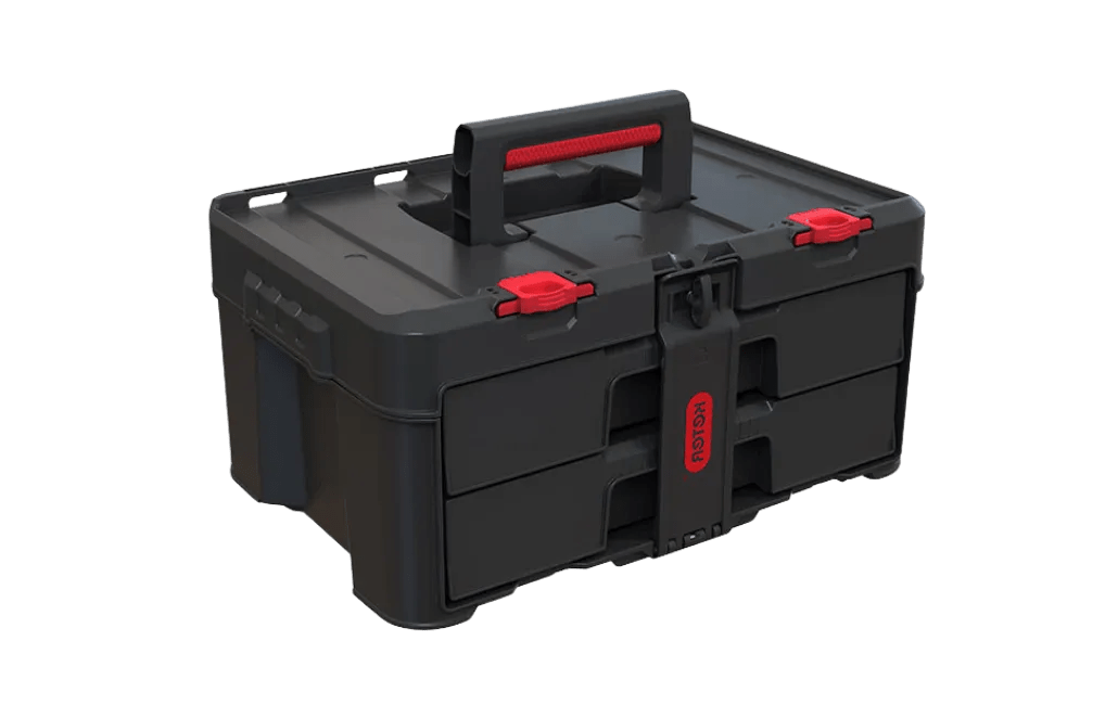Stack & Roll 2 Drawer Tool Box - Black