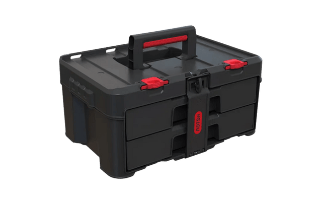 Stack & Roll 2 Drawer Tool Box - Black