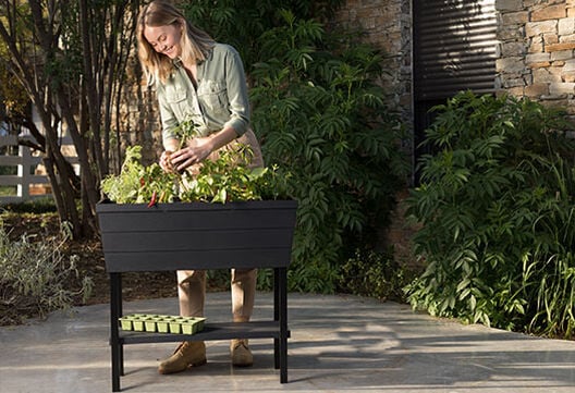 Urban Bloomer 12.7 Gallon Elevated Garden Bed - Graphite