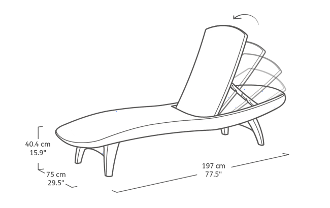 Pacific Chaise Sun Lounger Set of 2 - Brown