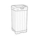Rockford Outdoor Trash Can - Grey